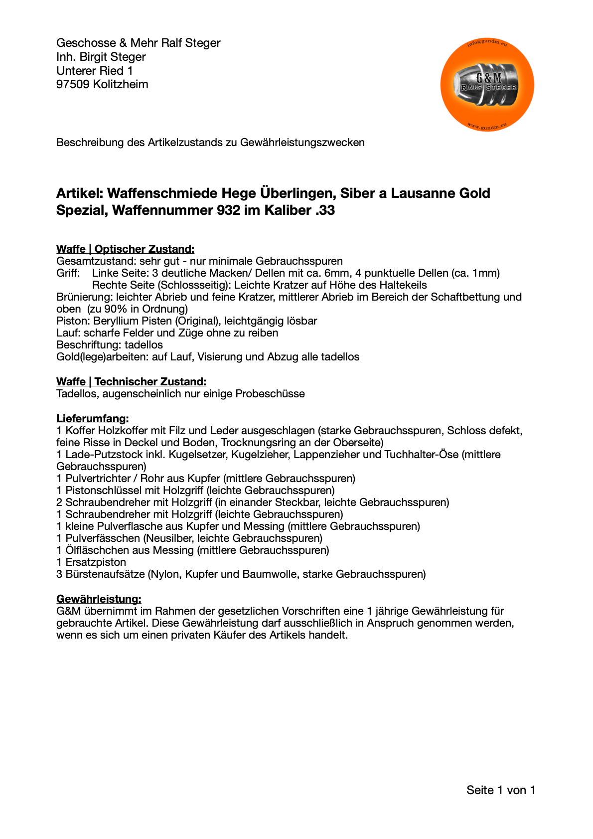 Hégé | Siber à Lausanne Spécial Or | Cal.33 | Signes minimes d'usure