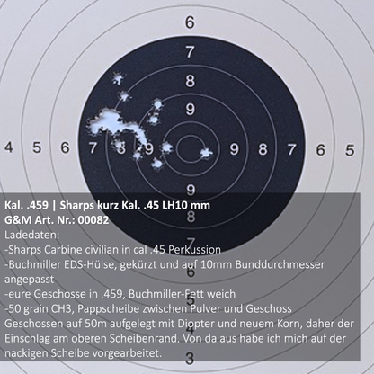 Cal. .459 | Sharps short cal. .45 LH10 mm