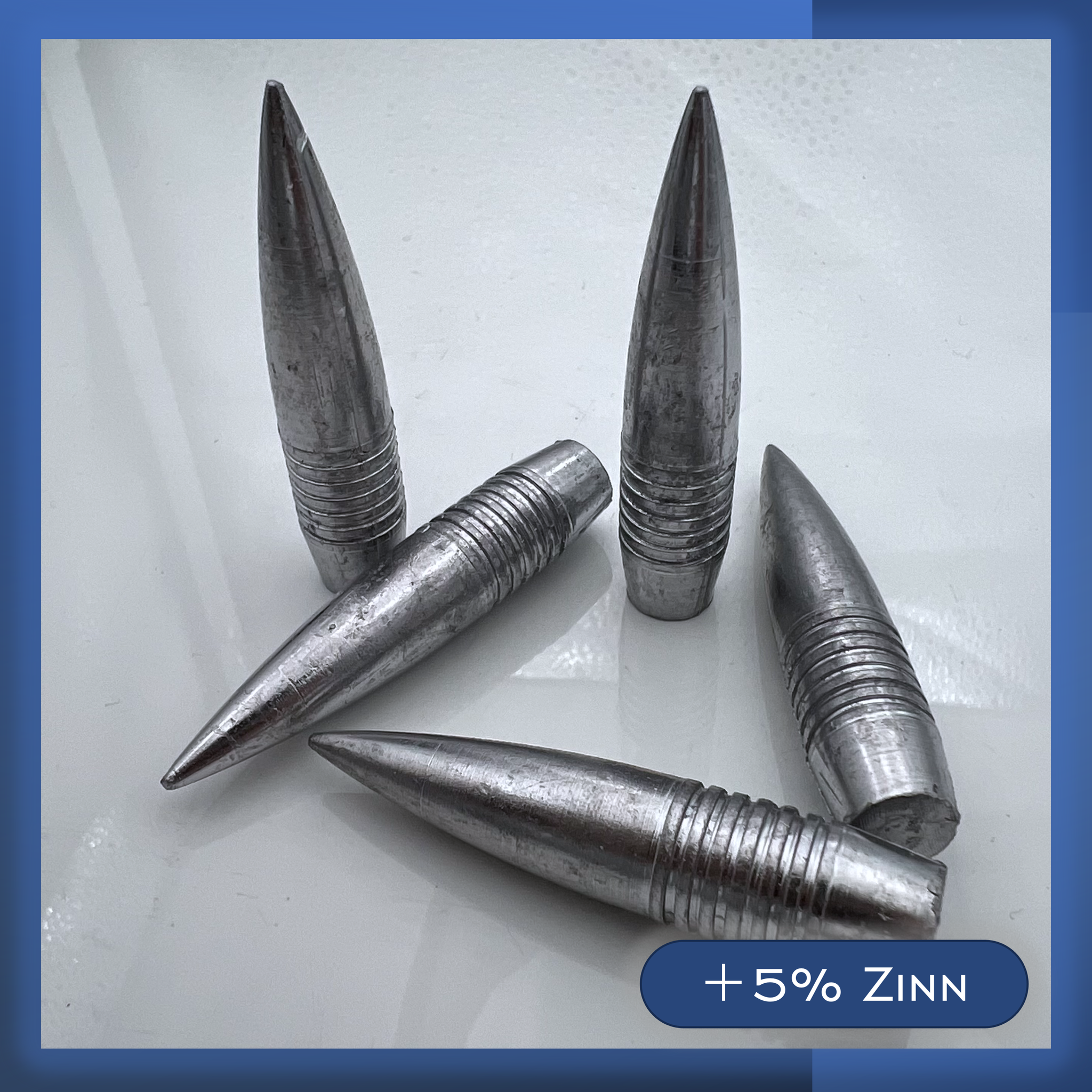 Cal. .462 | Long story boat tail | 5% tin