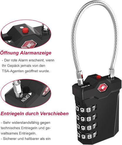 Combination lock for gun cases | TSA | 2 pieces