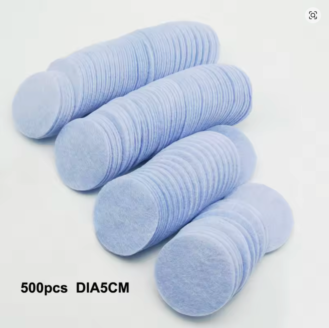 Reinigungspads aus Vlies  | Blau | Rund Ø 4 cm - 5 cm