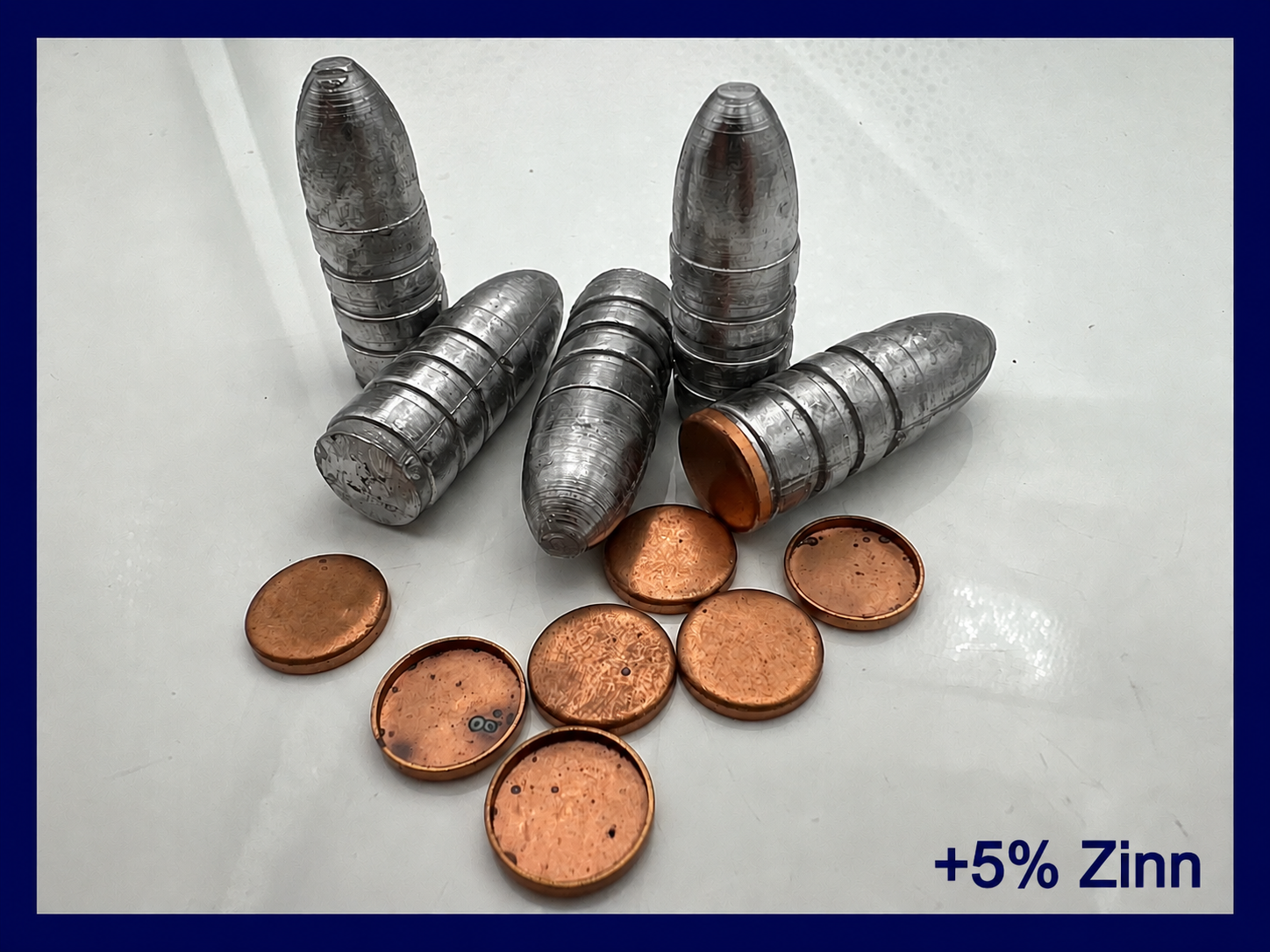 Kal. .462 | Langgeschoss Gas Check | 5% Zinn