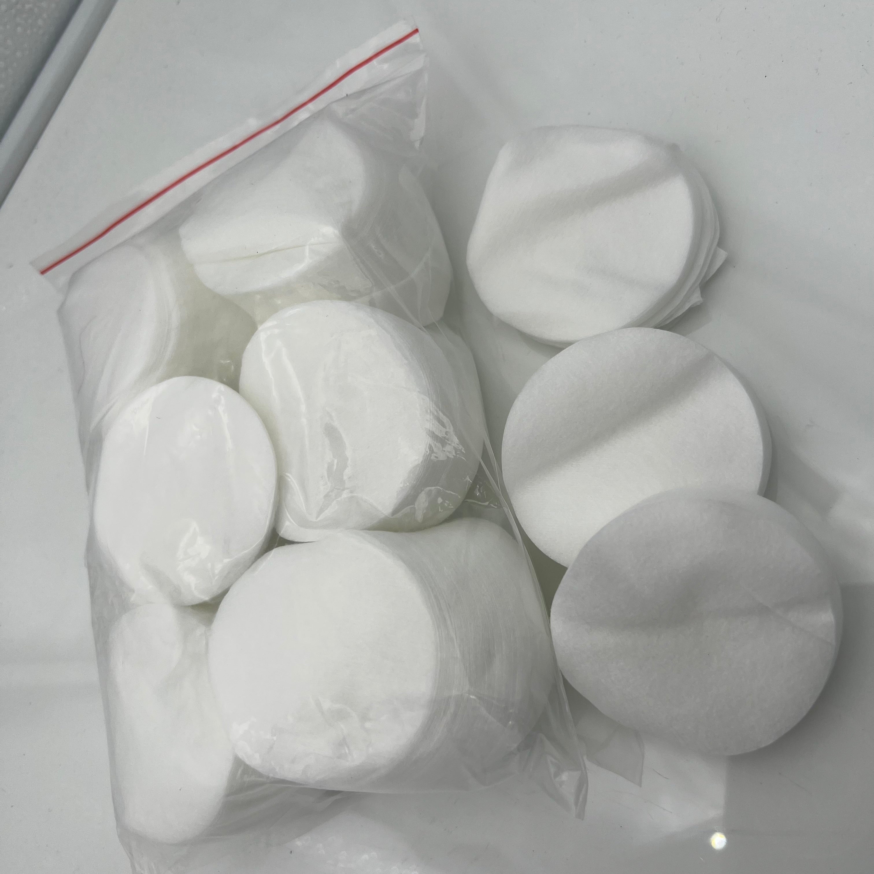 Tampons de nettoyage en polaire | Blanc | Rond Ø 3,8 - 6,3 cm