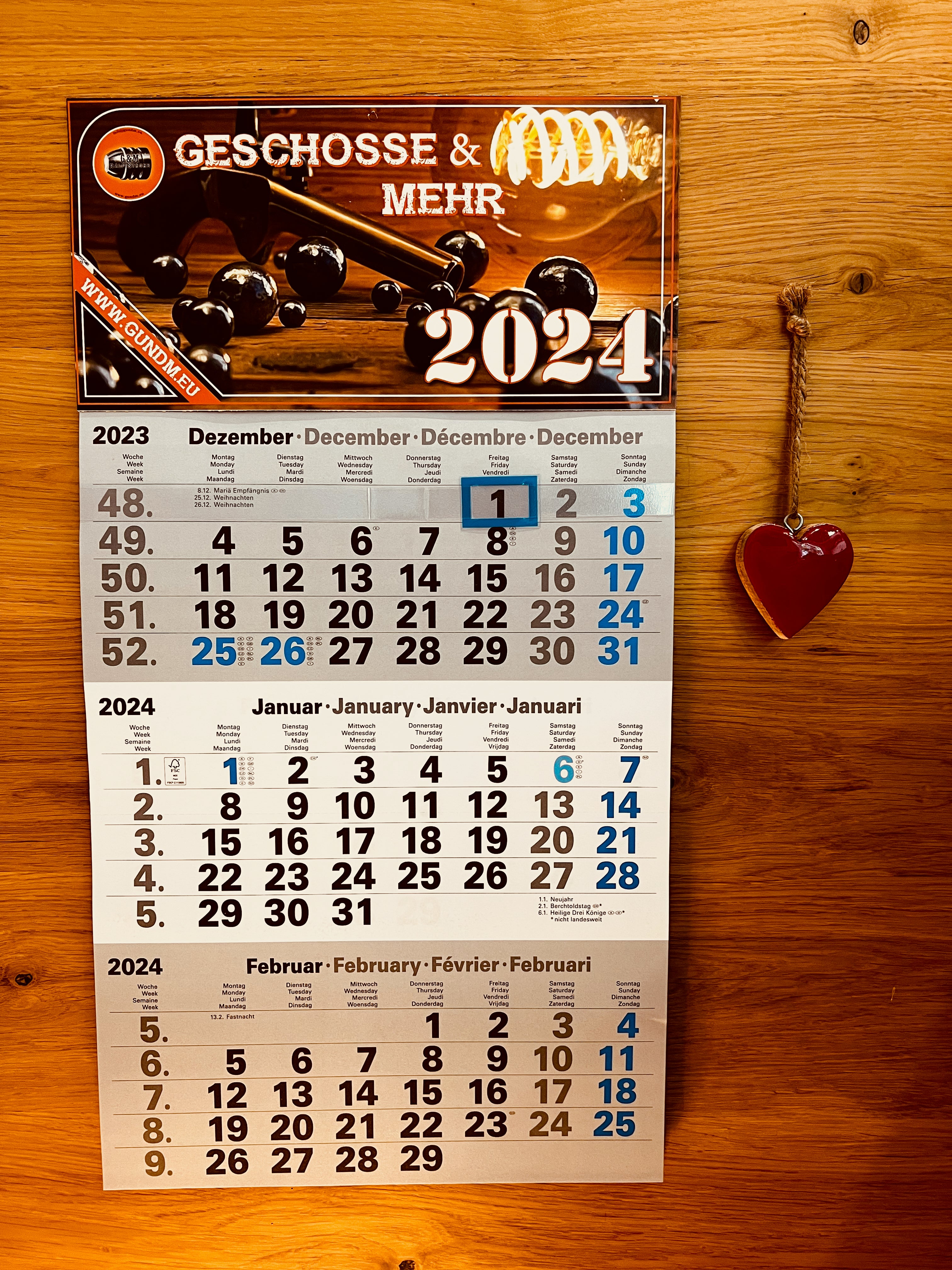 G&M 3-Monats Kalender 2024