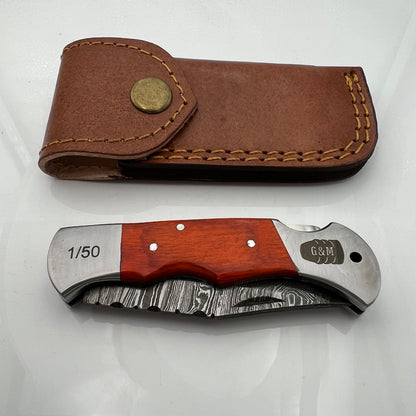 G & M limitiertes Damast Klappmesser