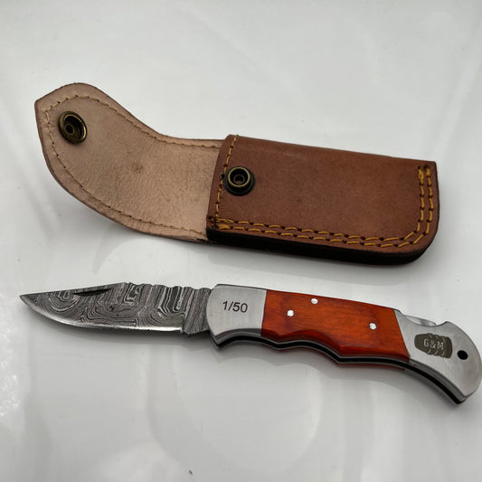 G & M limitiertes Damast Klappmesser