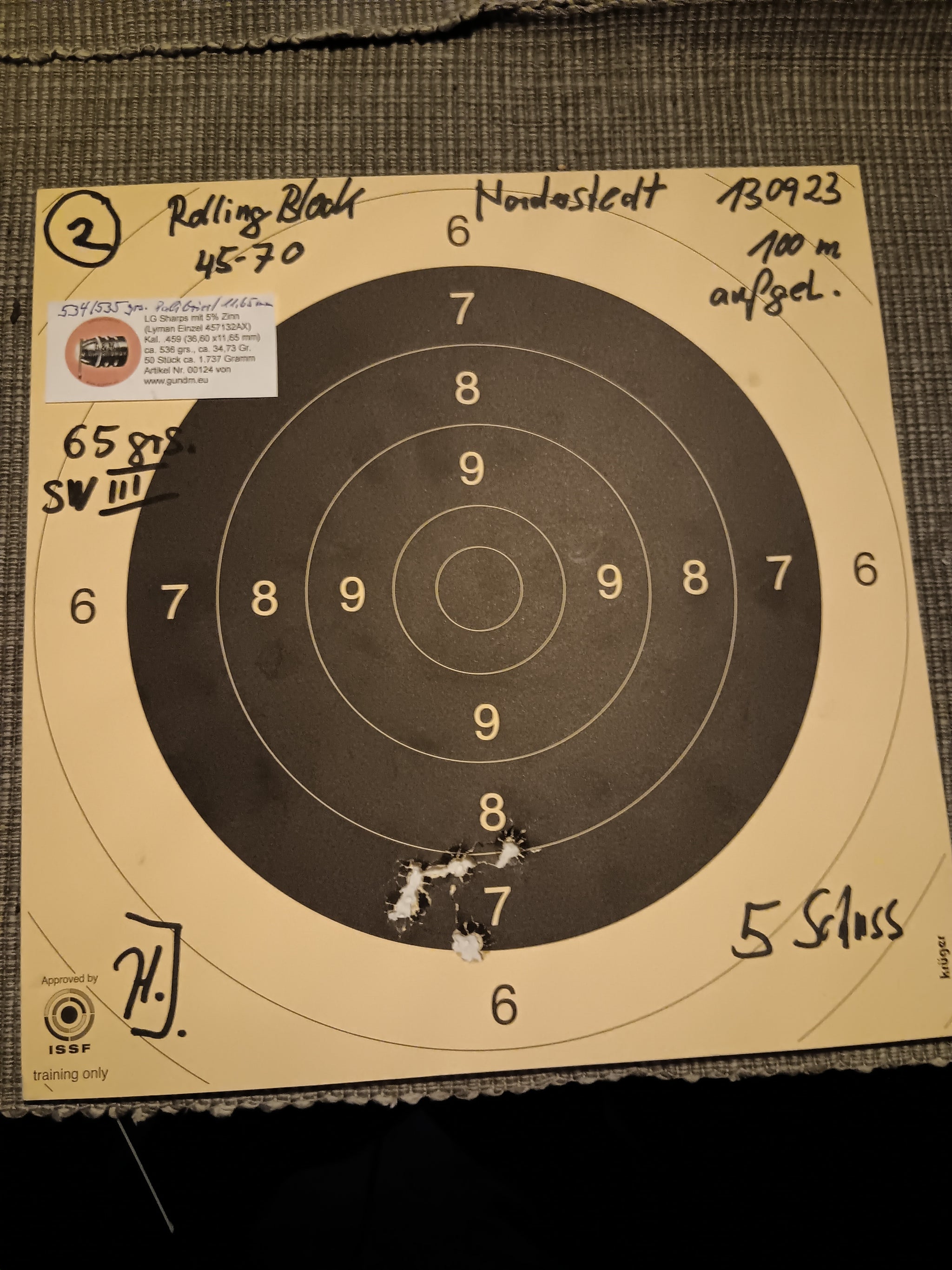 Cal. .459 | Heavy Sharps Long (36.55 mm) | 0.5% tin | Remaining stock