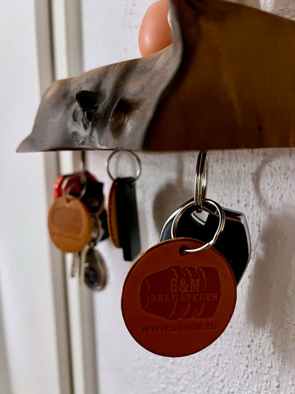 G&amp;M genuine leather keychain